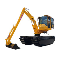 Waterborne amphibious crawler excavator