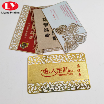 Customize Metal Business Cards Printing PVC Metallic Card