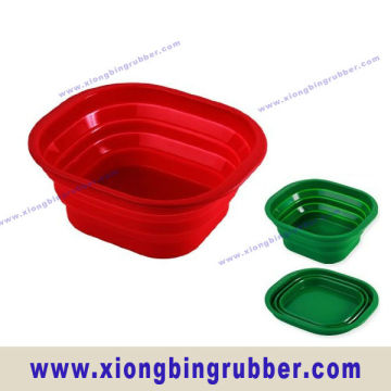 Red silicone fruit bowl water bowl