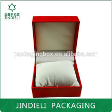 red watch boxes packaging with a cushion