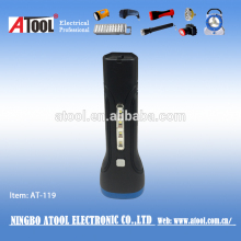 at-119 2*1w and 4smd side light black torch light