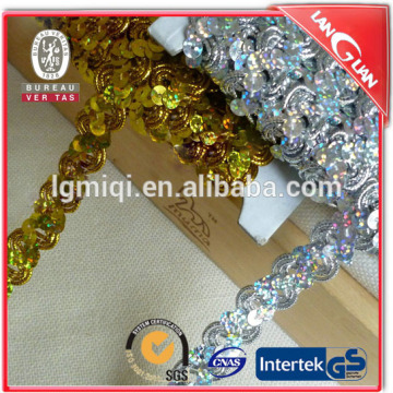 Promotional Nigeria crochet sequin trimming