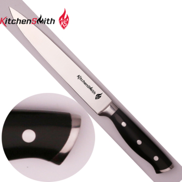 8" slicing knife Forge Handle with 3 rivets design