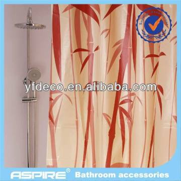 bamboo shower curtain in home