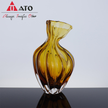 Hand blown colored vases glass vase home decor
