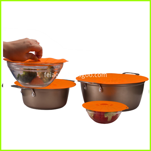 5pcs Eco Silicone Suction Lids Set Food Cover