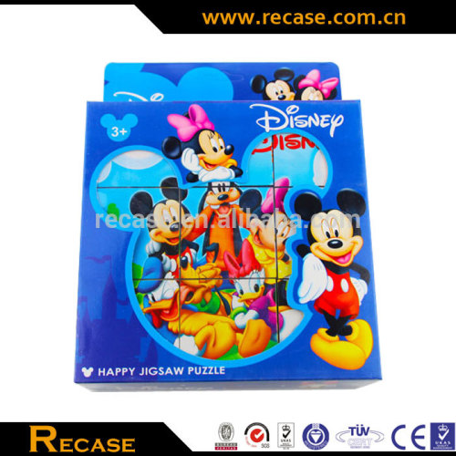 Promotional advertising custom jigsaw cubes 3d cubes paper puzzle