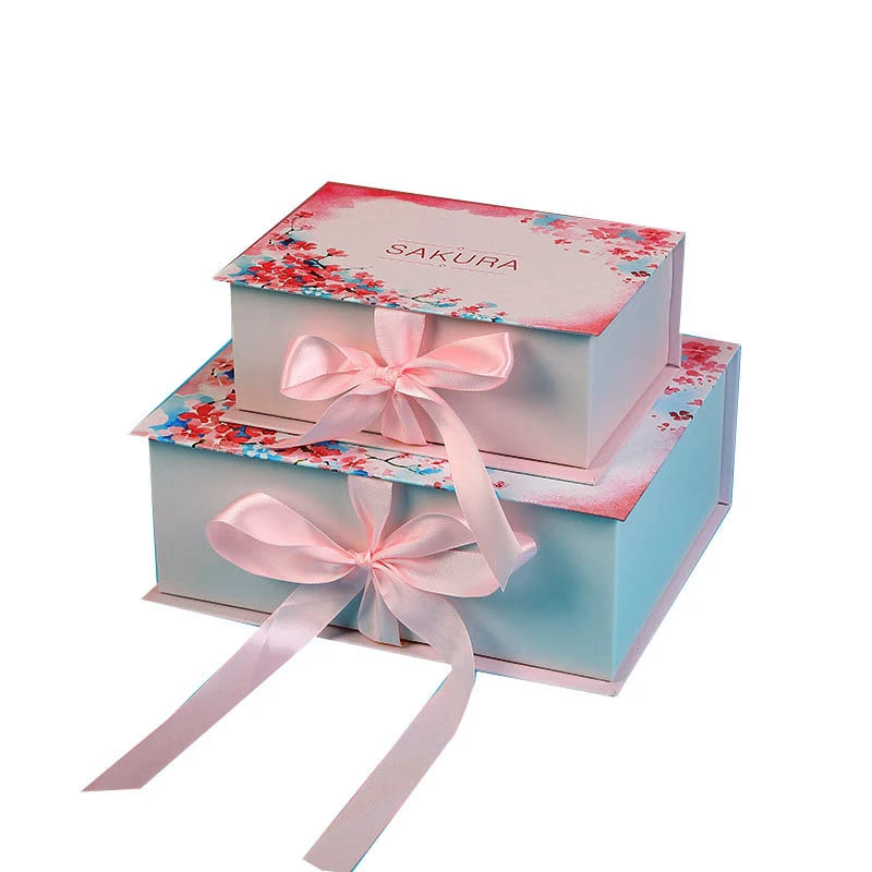 Factory Custom Paperboard Luxury Gift Boxes with Ribbon