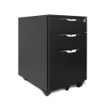 Gabinete de rodillo de metal de 3 cajones Negro