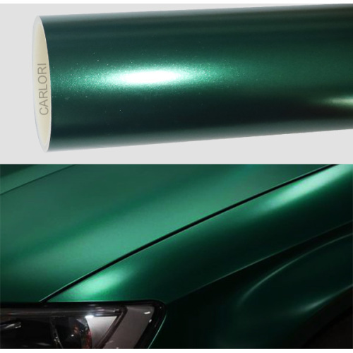 satin metallic emerald green wrap vinyl