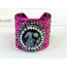 Мода природных Gemstone камень кожа кольцо кольца украшения украшения