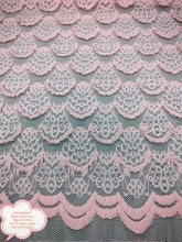 Knitted nylon stretch lace fabric in solid colors