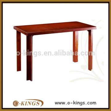 Restaurant rectangular narrow wooden dining table