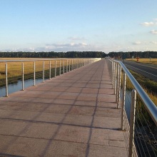 Outdoor metal SS deck railing system with cable