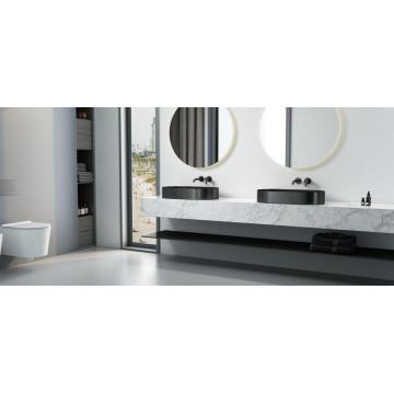 Meiao oval black pvd bathroom countertop basin