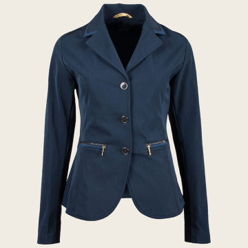 Navy Blue Show Jacket Tilpasset stof Kvinders jakke