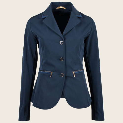 Navy Blue Show Jacket Customized Fabric Women's Jacket