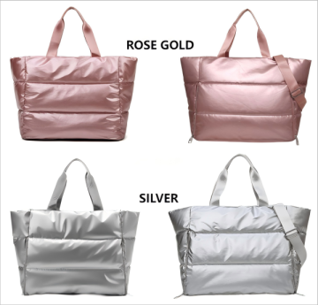 Custom Quilted Puffer Tote Bag