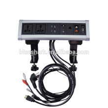Desktop power center/Work surface socket with power and usb outlets for conference table