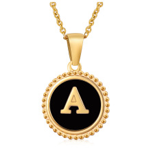 Trendy Shell Initial Stainless Steel Necklaces for Unisex