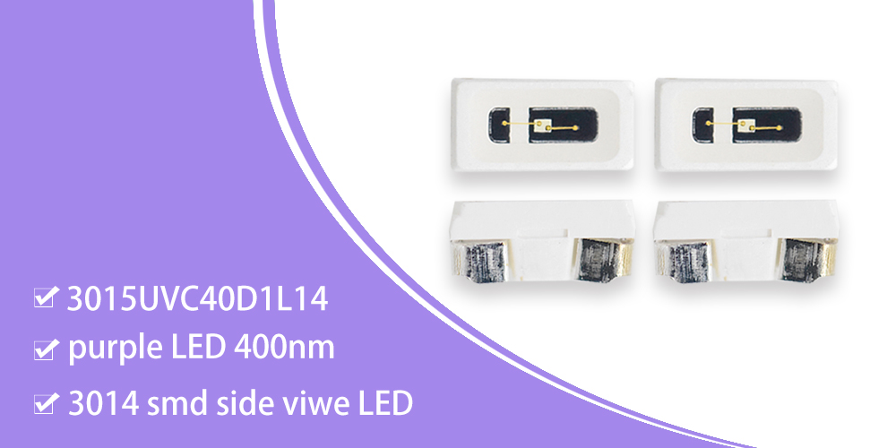 3015UVC40P1L14 400 nm LED Emitters 3014 Side View LED