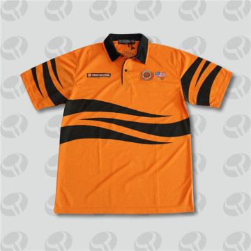 Custom sublimation printed Polo t shirt with 100% polyester