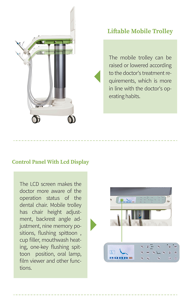 Foshan Dental Chair Unit Price with X-Ray Film Viewer