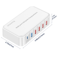 Chargeur 6-Ports PD20w pour iPhone 12 Chargeur Voyage