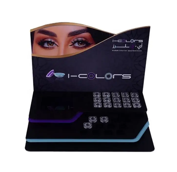 Acrylic Cosmetic Contact Lens Packing Box Contact Lenses Display Stand