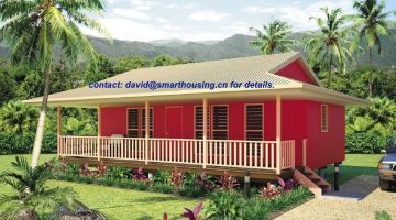 Moistureproof Home Beach Bungalows , Fireproof Wooden House Bungalow