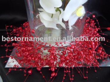 Wedding Red Acrylic Bead Garland