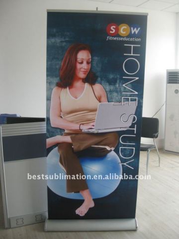 fabric roll up banner stand