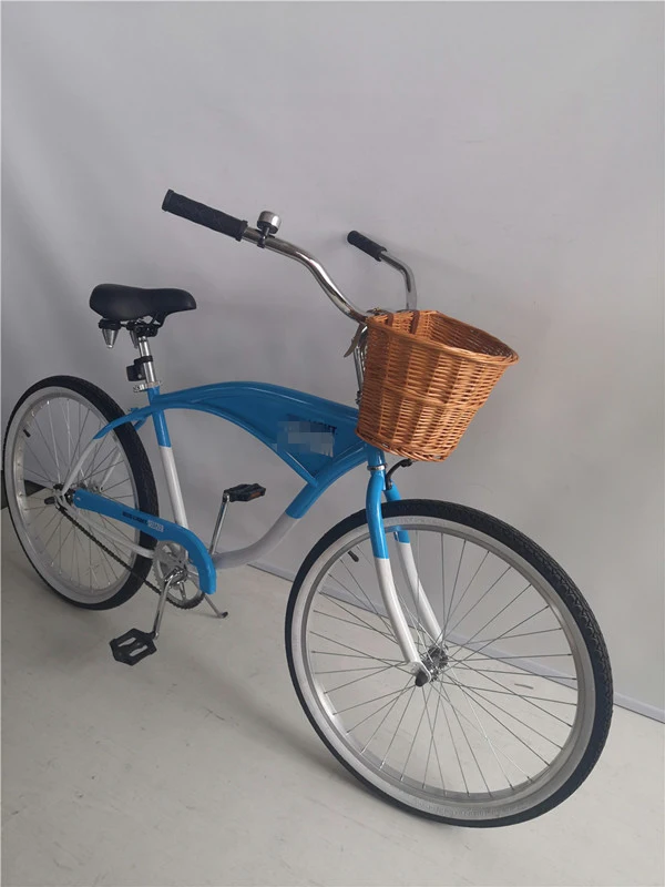 Custom Mens Cruiser Bicycle Beach Cruiser Bike with Basket