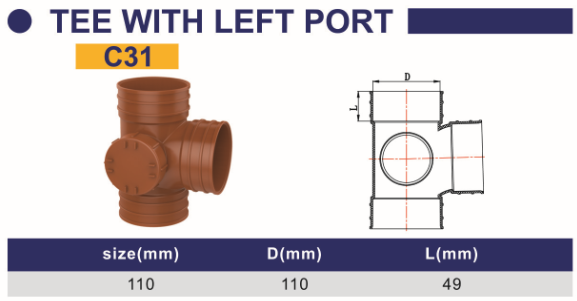 White PVC Plastic Pipe Fitting Y Tee