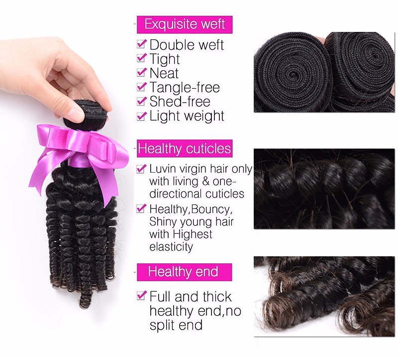 romance curl human hair Top Quality 8A funny hair egg curl hair extension Wholesale bouncy curls
