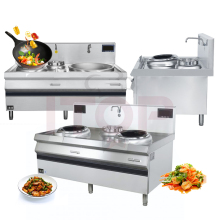 Double Head Single Tail 15KW Electric Frying Stove for Canteen Use