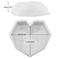 사용자 정의 다이아몬드 하트 사랑 모양 실리콘 케이크 곰팡이
