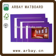 Promotional gift double acid free 1.5mm white core Precut Paper Mount board Frame with 1.0mm thickness backing board