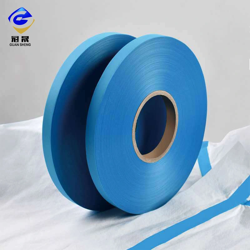 0.16mm Thick EVA Blue Waterproof Stitching Adhesive Coverall Hot Melt Seam Sealing Tape for Safety Protective Clothing