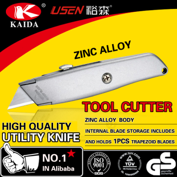 3pcs zinc alloy utility knife and 3pcs aluminium alloy utility knife