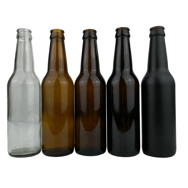 Customized Various High Quality Glass Beer Bottle Different Color Beer Glass Bottle