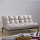 Metal Legs White Fabric Folding Sofa Bed