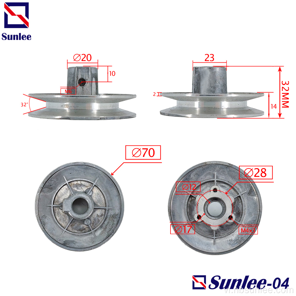 Bộ phận gia công CNC Máy giặt Ròng rọc D70mm