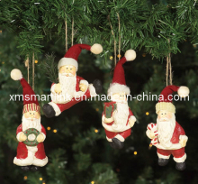 Polyresin Hanging Santa Gifts, Christmas Hanging Decoration