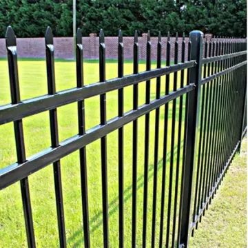 Modern Black Rod Iron Fence 6x8FT for Outdoor