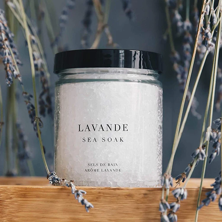 Custom Lavande Sea Soak Calming Relaxing Lavande Scent Bath Salts