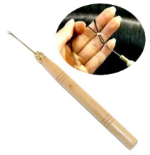 Wooden Loop Applicator Pulling Needle Hair Extension Tools