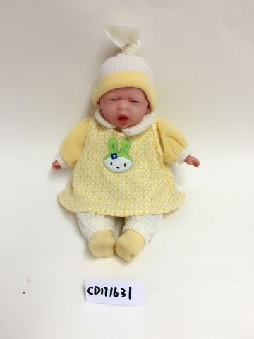 20" Yellow Dress Sleeping Baby Vinyl Doll