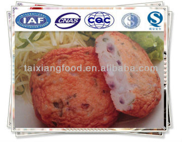 Frozen fried surimi cake with octopus