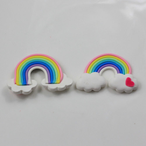 Hurtownie 100 sztuk Kawaii Clay Heart Cloud Handmade Polymer Clay Flatback Cabochons na telefon Scrapbooking DIY